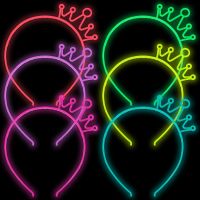 Colorful Hair Band Glowing Hairband Night Happy Birthday Kids Adults Headwear