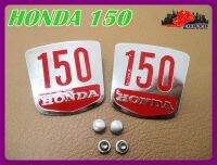 HONDA 150 SIDE COVER "ALUMINIUM" (RH&amp;LH) LOGO "RED" SET  // โลโก้ฝากระเป๋าข้าง HONDA 150 อลูมิเนียม อักษรสีแดง สินค้าคุณภาพดี