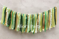 New Jungle Forest theme 1st Birthday Party Garland High chair Banner Gold Green Bunting Baby Shower Decoration Photo props
