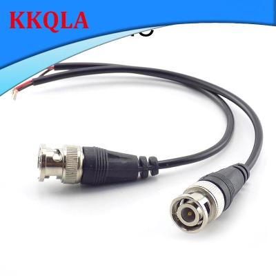 QKKQLA 2Pcs BNC Connector Male to Double Female Plug DC Power Cable Pigtail Wire Adapter For CCTV Camera Home Security Monitor