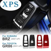 สติกเกอร์คาร์บอนไฟเบอร์ Xps สำหรับ Subaru BRZ Toyota GR86 2021 2022 2023 LHD แผงสวิตช์เปิดปิดหน้าต่างประตูรถภายใน