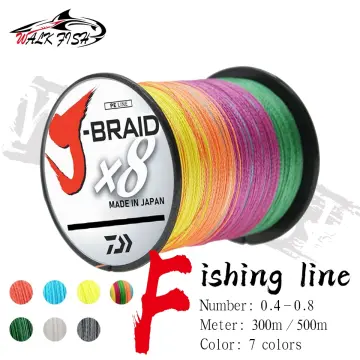 Daiwa J Braid X8 Multicolor, Braided Fishing Line Jof X8