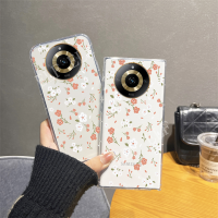 เคสนิ่มโปร่งใสหรูสำหรับ Realme 11 / 11 Pro/ 11 Pro + ดอกไม้และต้นไม้น่ารักเคสโทรศัพท์มือถือซิลิโคนเคสฝาหลังเคสมือถือ Pro Bumper Realme11 OPPO