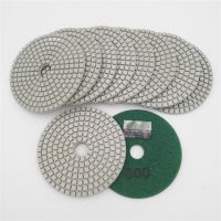 SHDIATOOL 10pcs 4 /100mm Grit 800 Professional White Diamond Wet Polishing Pads Resin Bond Sanding Discs Stone Polishing Disc