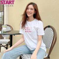 START haas เสื้อยืดแขนสั้น unisex ผู้ชาย ผู้หญิง ลายสรีน RELAX RESET READY SBSK2616