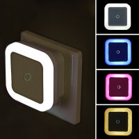 EU US Plug-in LED Night Light With Lighting Sensor Control Energy Saving Kids Bedside Light Toilet Wall Lamp For Bedroom Home