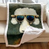 [bed]▽℗ High levels of the four seasons appearance warm car multifunctional cartoon air conditioning blanket lambs wool blanket new lunch nap blanket