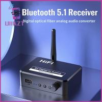 UIIKZT ตัวรับสัญญาณ5.1บลูทูธลำโพงร้านสายออปติคอลไฟเบอร์ Spdif เป็น3.5มม. AUX เครื่องแปลง DAC ยูดิสก์ดิจิทัลเป็นแอนะล็อก