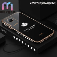 เคส VIVO Y02A Y02 Y02t ใบเมเปิลดีไซน์ใหม่โทรศัพท์แบบนิ่มเคสสำหรับ VIVO V2217 V2254 V2234