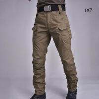 Ix7 Men Slim Straight Special Forces Combat Army Fans Workwear Workwear Training Breathable Pants FS99