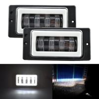 [WDC]∈✕ 2pcs Waterproof white amber With Angel eyes Led Fog Light fog Passing Light for Lada 2110 2117 cars front fog Lamp Bumper Lamp