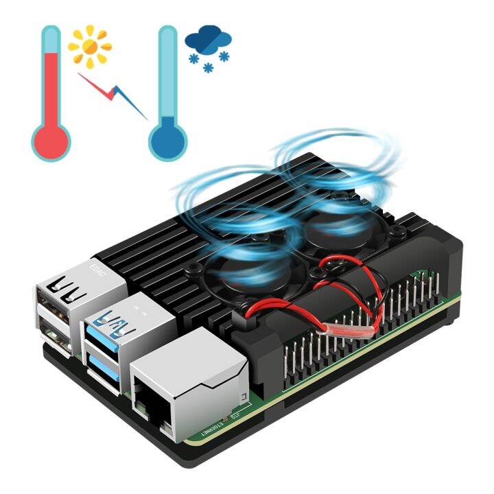 hot-on-sale-fuchijin77-อะลูมิเนียมสำหรับ-raspberry-pi-4กล่องโลหะ-raspberry-pi-4พร้อมฮีทซิงค์สำหรับ-raspberry-pi-4-pi-4b-pi-3b