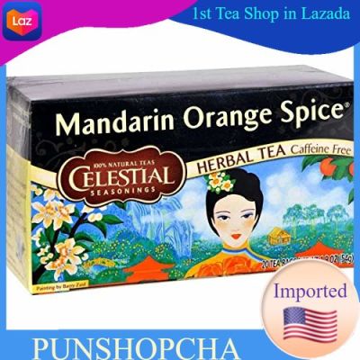 ชา Celestial Seasonings Herbal Tea Caffeine Free Mandarin Orange Spice 20Tea Bags​ ชาสมุนไพร