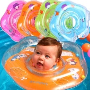 Bé trẻ em trẻ sơ sinh bơi có thể điều chỉnh Phao đeo cổ phao bơm phồng tắm