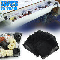 Stiup 10Pcs สื่อกรองกระเป๋าตาข่ายซิป Reusable Aquarium บ่อเลี้ยงปลา15*20ซม.