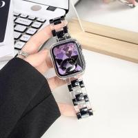 ☊❈☫ For apple watch 7 45mm 41mm band transparent resin strap for iwatch se apple watch 6 5 4 3 44mm 40mm 42mm 38mm clear Bracelet