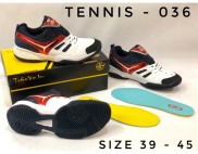 Giày Đánh Tennis CP036 Phối Màu Trắng Đen Đỏ Dành Cho Nam Và Nữ