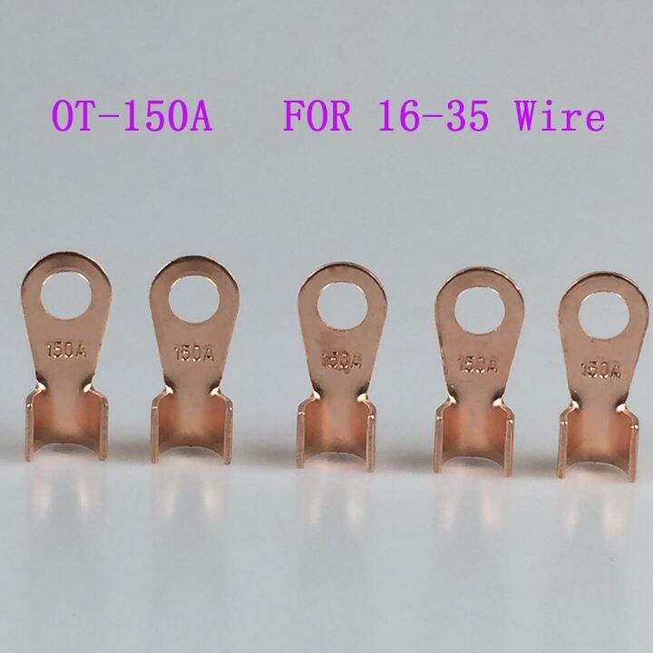 Pcs Ot A Red Copper Circular Splice Ring Terminal Wire Naked Cable Connector Lugs Terminals