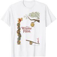 HOT ITEM!!Family Tee Couple Tee Adult T-Shirts Winnie The Pooh &amp; Piglet Honey Pot Stack T-Shirts Summer Mens 100% Cotton Round Neck Short Sleeve T-Shirt