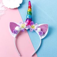 Baby Girl Hair Band Headband Birthday Party Kids Cosplay Cute Unicorn Horn