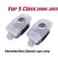 2x Led รถประตูโลโก้เลเซอร์โปรเจคเตอร์อุปกรณ์เสริมสำหรับ Benz S Class Maybach W221 S350 S450 S300 S63 S65 2006-