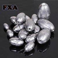 แฟกซ์50ชิ้นมะกอกรูปร่าง Sinkers ตะกั่วบริสุทธิ์ทำตกปลาทำให้จมกีฬาและกลางแจ้งอุปกรณ์