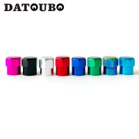 DATOUBO 8 pcs Colorful Aluminum Car Tire Valve Stem Caps Tyre Air Wheel Metal Dust Caps Truck Bicycle car valve cap red Black