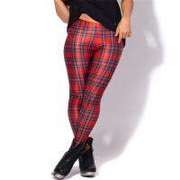 【CW】 New Arrival Designed digital Printed milk vintage Tartan Leggings drop shipping