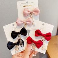 【YF】❍❄  1Pair New Bow Pearls Pendant Hair Ornament Headband Hairpins Fashion Accessories