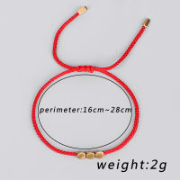 Fashion Copper Bead celet Women Red Black Rope Wristband Handmade Adjustable Bangle Jewelry