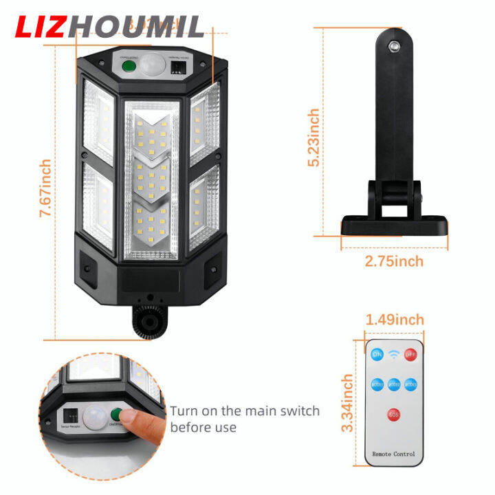 lizhoumil-ไฟพร้อมรีโมทคอนโทลฟลัดไลท์-led-2400w-โหมดแสงสว่าง3โหมดเซ็นเซอร์เคลื่อนไหวกลางแจ้งไฟถนนรักษาความปลอดภัย