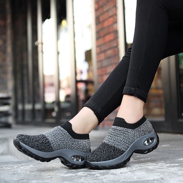 2023-spring-women-sneakers-shoes-flat-slip-on-platform-sneakers-for-women-black-breathable-mesh-sock-sneakers-shoes