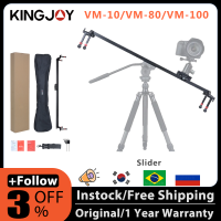 KINGJOY VM-10 VM-80 VM-100กล้องเงียบมาโครรถไฟขาตั้งกล้องหัวเวลาล่วงเลยหัวบอล Balhoofd ขาตั้งกล้องหัวบอลสำหรับวิดีโอ SLR