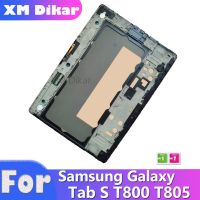 Tested 10.5 For Samsung Galaxy Tab S T800 T805 SM-T800 SM-T805 LCD Display Touch Screen Digitizer Assembly Replace With Frame