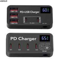 JQKSJH มินิ USB ที่ชาร์จจอ PD ที่ชาร์จ USB แท่นเสียบชาร์จที่ชาร์จความเร็วสูง50W 60W