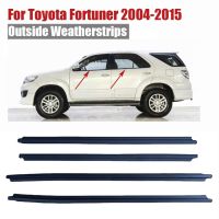 (Aixin) Weatherstrip ด้านนอกสำหรับ Toyota Fortuner 2004-2015กระจกหน้าต่างซีลประตูเข็มขัดแถบสภาพอากาศปั้นตัดอุปกรณ์รถยนต์ยาง