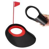 Holiday Discounts  Golf Hole Cup Practice Hole Ruer Putting Cup Indoor Outdoor Training Red Flag Soft Drop Ship White And Red, For Golfer