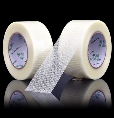 1 pcs network fiberglass high strength viscose tape-25M belt width / 10/15/20/25/30/35/40/45/50/60/80 / 100mm toy module Adhesives Tape