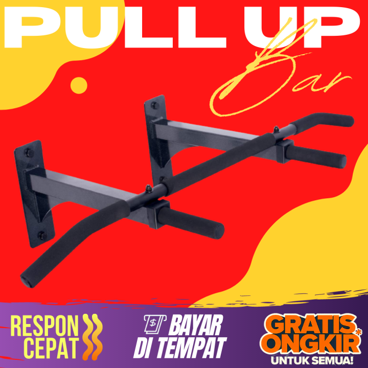 PROMO Pull Up Bar Door Chinning Iron Push Up Alat Fitness Gym Portable