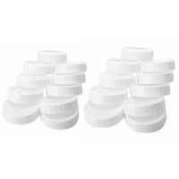 10Pcs Plastic Storage Caps Lids Ribbed for Standard Regular Mouth Jar Bottle
