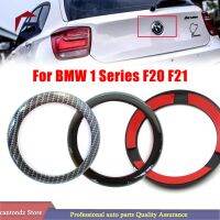 【car parts】รถด้านหลังตราโลโก้สัญลักษณ์แหวนตัดตกแต่งปกสติ๊กเกอร์สำหรับ BMW 1 Series M135i M140i F20 F21ตกแต่งประตูลำต้น