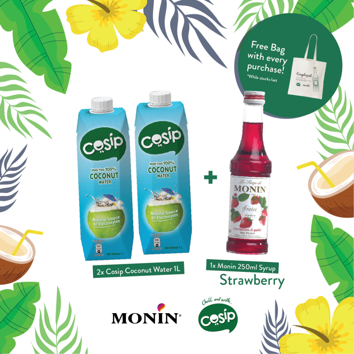 MONIN SYRUP 250ML WITH COSIP COCONUT WATER 2L BUNDLE Lazada