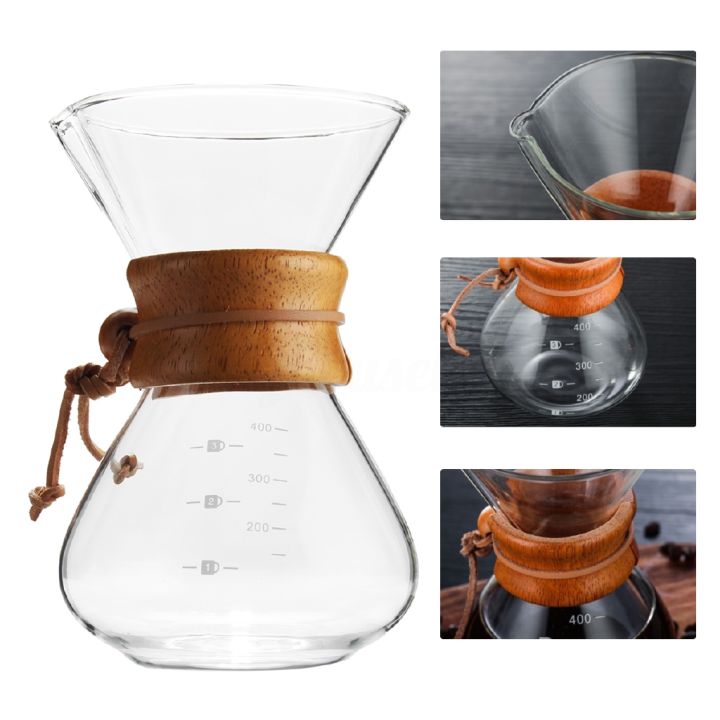 เครื่องชงกาแฟ-dripper-400-มล-3-ถ้วยไม้