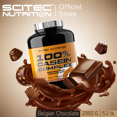 SCITEC Casein Protein (Micellar Casein Complex 2350g Belgian Chocolate) New Package เคซีน โปรตีนทานก่อนนอน