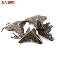 NAIERDI 30PCS Luggage Case Box Corners Brackets For Furniture Decorative Triangle Rattan Carved Decorative Corner Protector