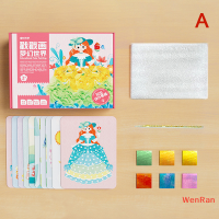 WenRan ของเล่นสำหรับเด็กแบบ DIY ภาพวาดระบายสีด้วยมือสำหรับเด็ก