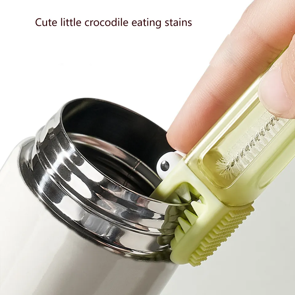 3 In 1 Tiny Bottle Cup Lid Detail Brush Straw Cleaner Tools  Multi-functional Crevice Cleaning