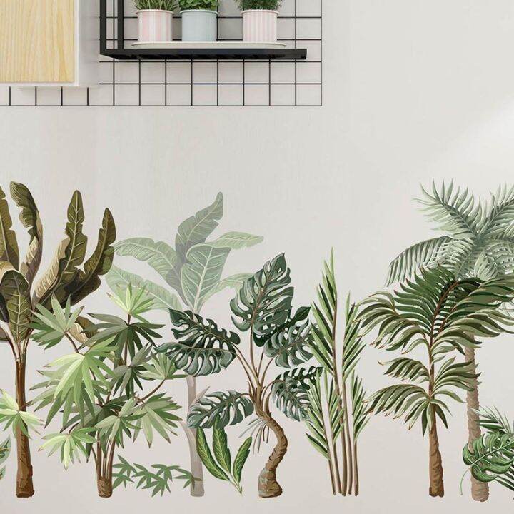 tropical-wall-stickers-home-decor-diy-green-tree-leaves-removable-vinyl-mural-art-vegetation-wallpaper-decoration