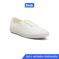 KEDS รองเท้าผ้าใบ แบบผูกเชือก รุ่น CHAMPION STARBURST EYELET สีขาว ( WF66920 )