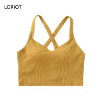 LORIOT เสื้อชั้นในสตรีแบบสายเดี่ยวลายดอกไม้เว้าหลังคอวีแขนกุดเซ็กซี่ลำลอง SA1367เกาหลี